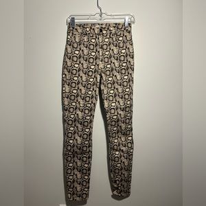 Good American Snake Print Jeans